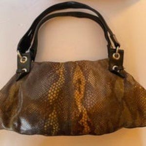 VTG 80s Purse PIETRO ALESSANDRO Leather Faux Snake Print